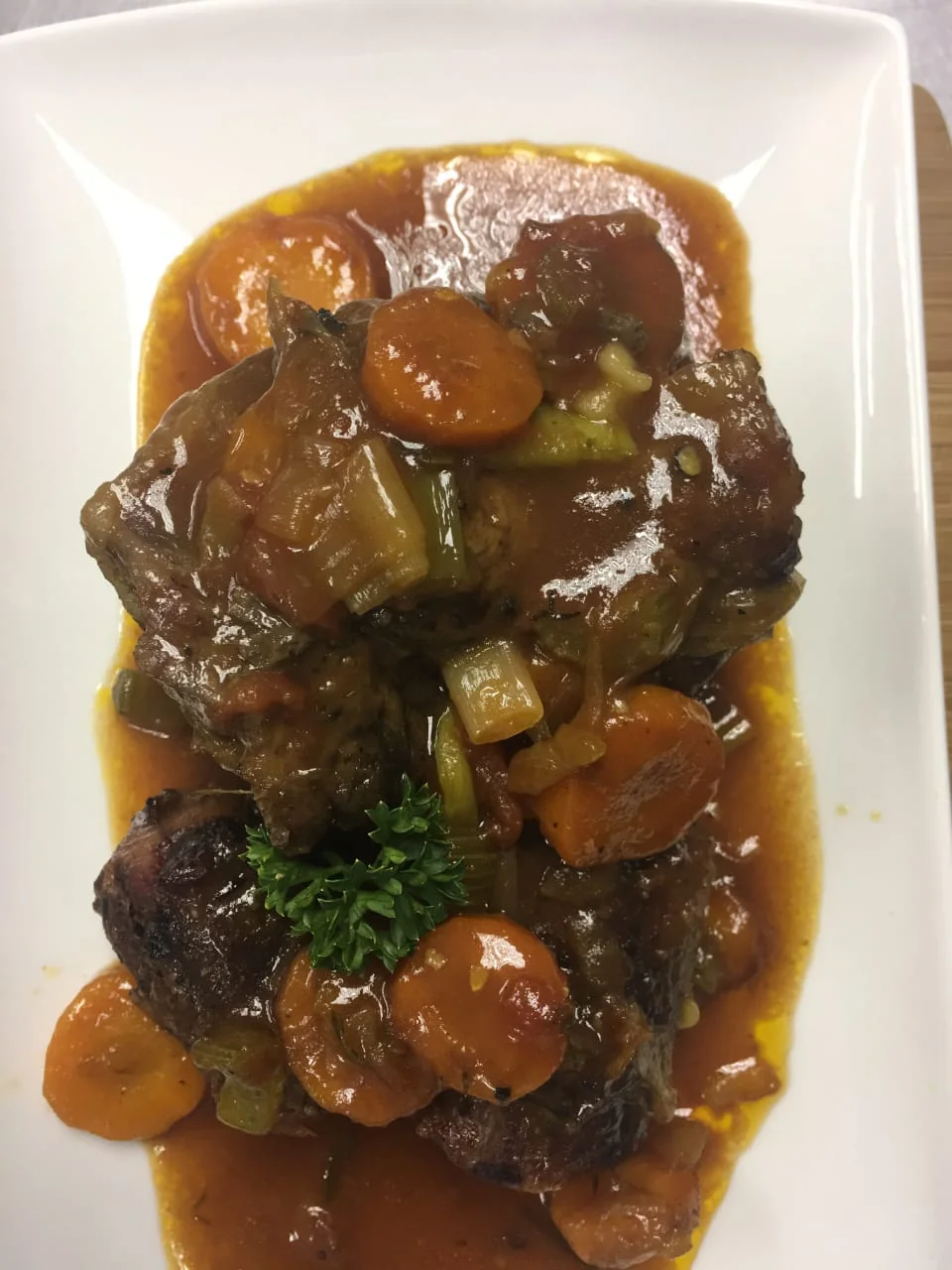 Roast chicken dinner plate